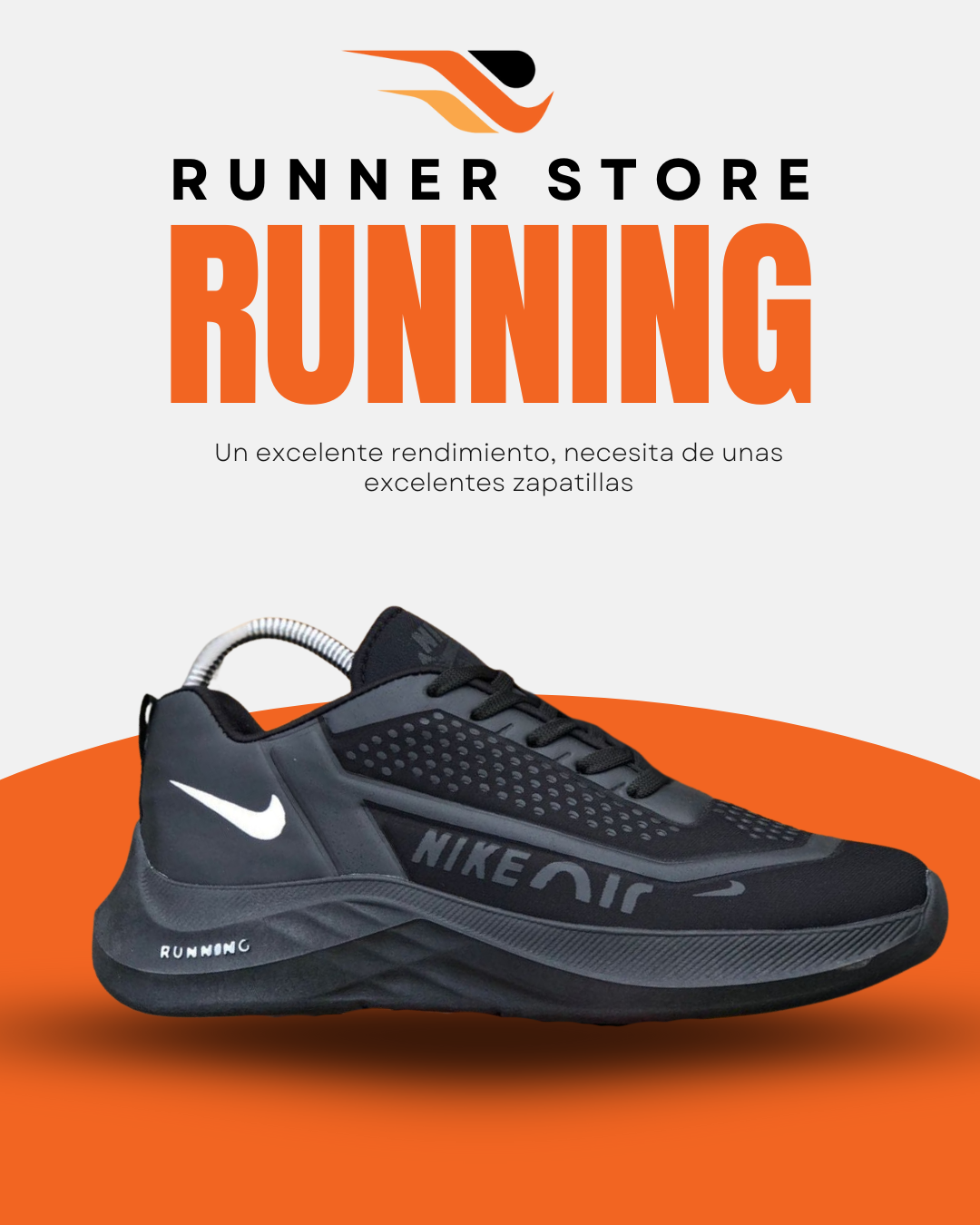 Nike Air Running Full Negro