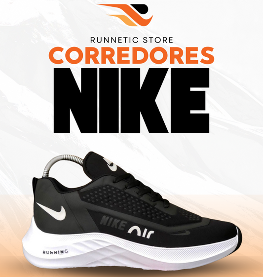 Nike Air Running Negro Blanco